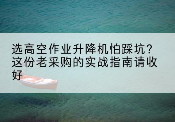 汝阳高空作业升降机厂家推荐-选高空作业升降机怕踩坑？这份老采购的实战指南请收好